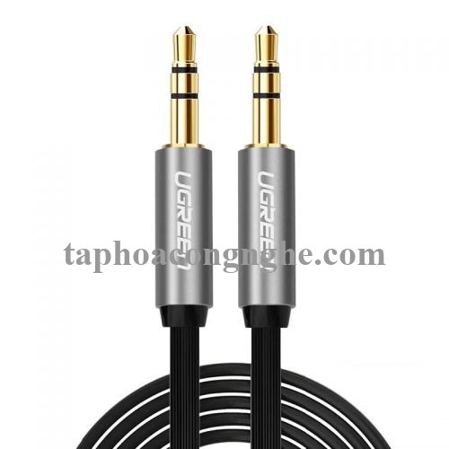 Ugreen 10723 0.5M màu Đen Cáp âm thanh 2 đầu 3.5mm dương dây dẹt AV119 30010723